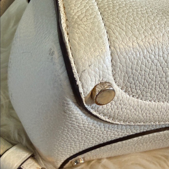 kate spade Cream Pebbled Leather Satchel with Detachable Strap - Picture 4 of 6